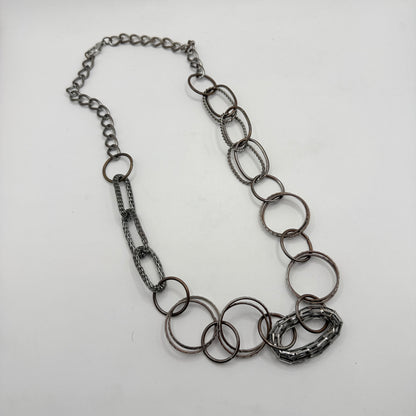 Mixed-Metal Ring Link Necklace