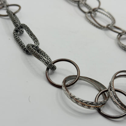 Mixed-Metal Ring Link Necklace
