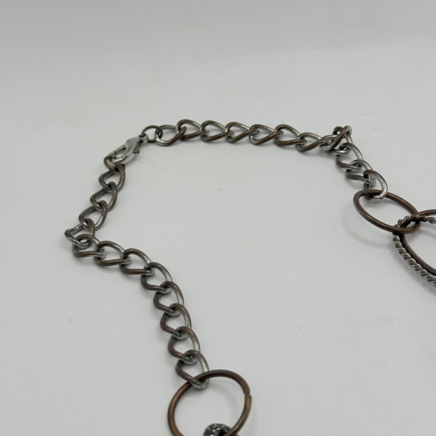 Mixed-Metal Ring Link Necklace