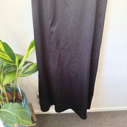 Stax Size 16 Black Spaghetti-Strap Maxi Dress