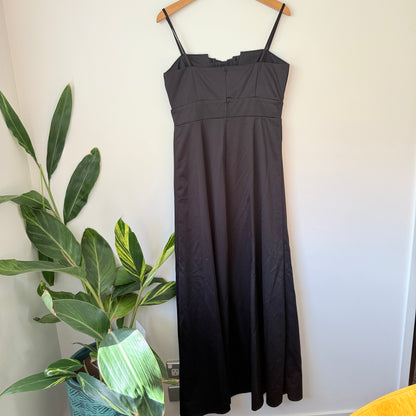 Stax Size 16 Black Spaghetti-Strap Maxi Dress