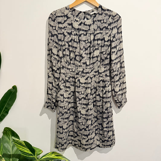 Aubin & Wills Size 6 Long-Sleeved 100% Silk Dress