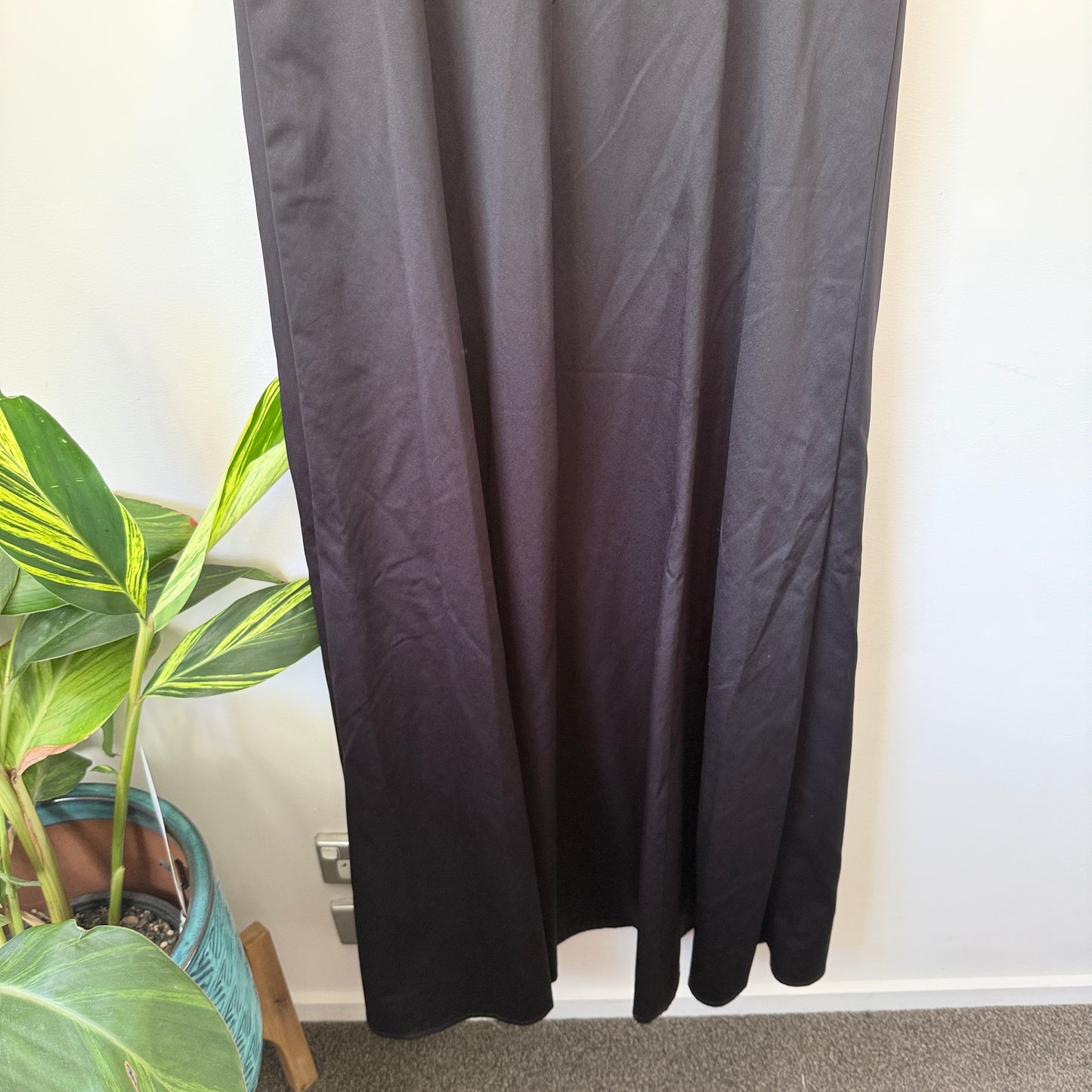 Stax Size 16 Black Spaghetti-Strap Maxi Dress