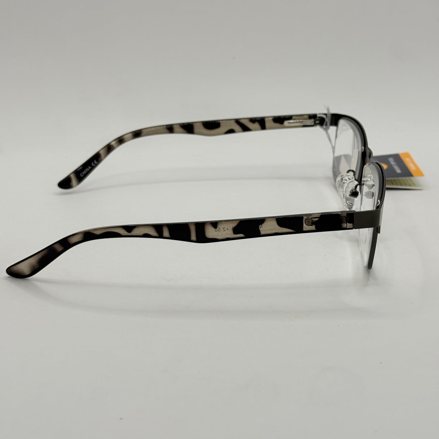 Insight Optics Reading Glasses +2.50 with Sleek Metal Frame