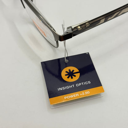 Insight Optics Reading Glasses +2.50 with Sleek Metal Frame