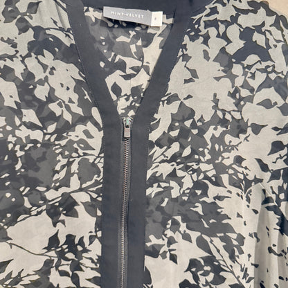 Mint Velvet Size 8 Floral Print Long-Sleeve Blouse