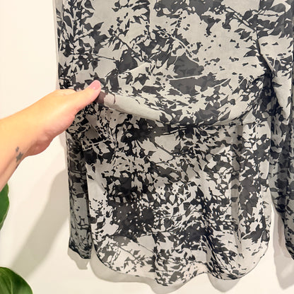 Mint Velvet Size 8 Floral Print Long-Sleeve Blouse