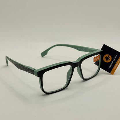 Insight Optics Reading Glasses +2.50 in Mint Green & Black Frame