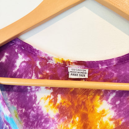 Free Size Tie-Dye Kaftan Dress