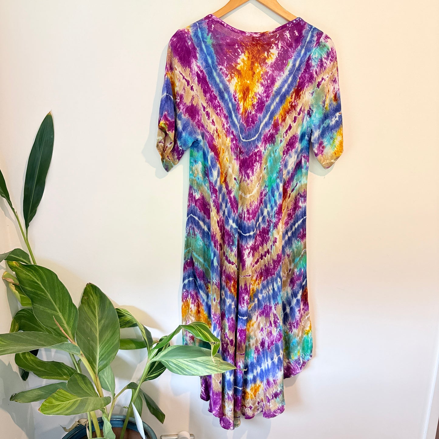 Free Size Tie-Dye Kaftan Dress