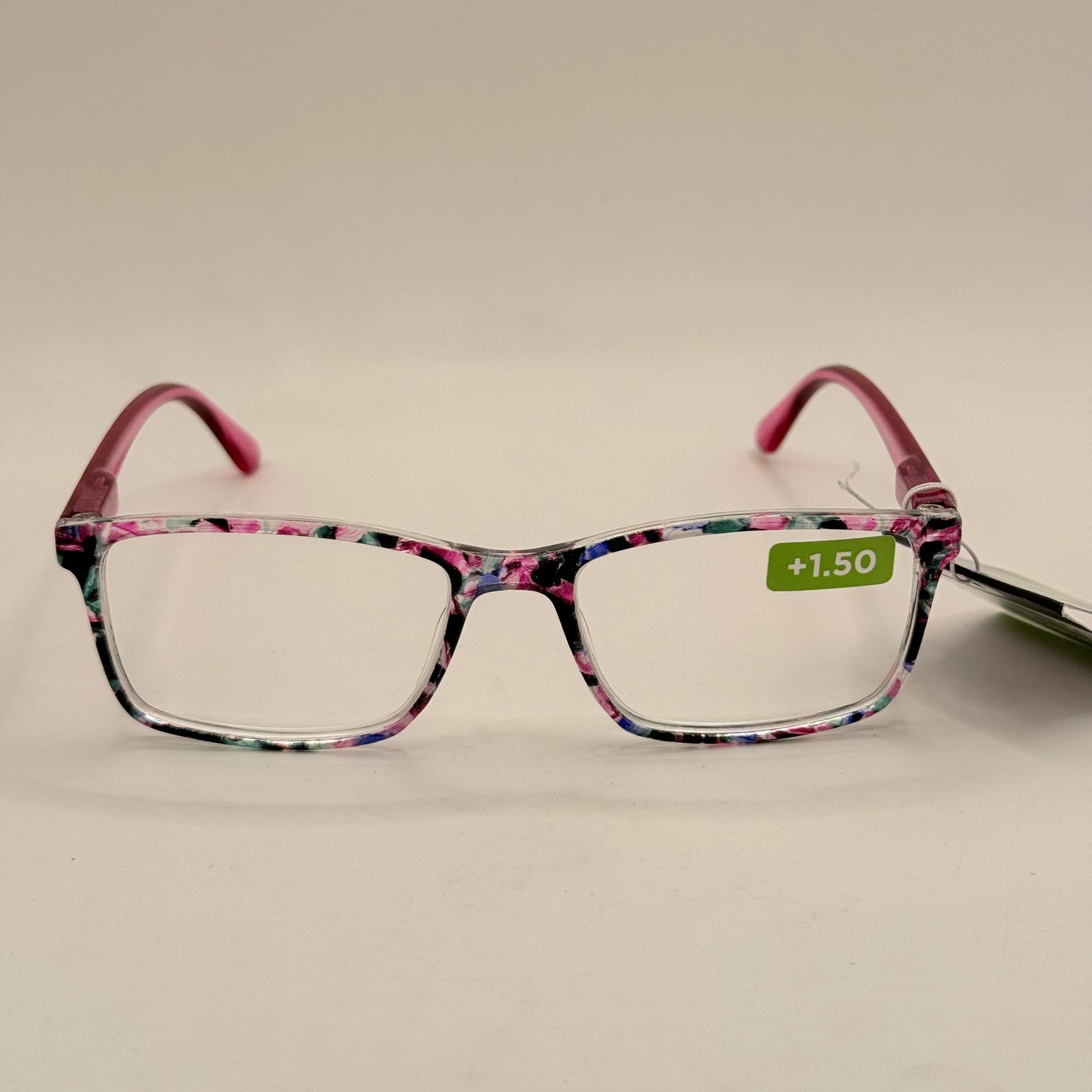 Insight Optics Reading Glasses +1.50 in Pink Patterned Frame