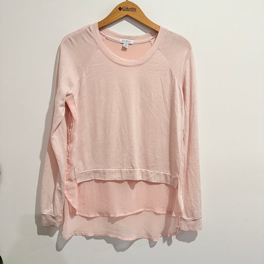 Soeur Size S Light Pink Long-Sleeved Top