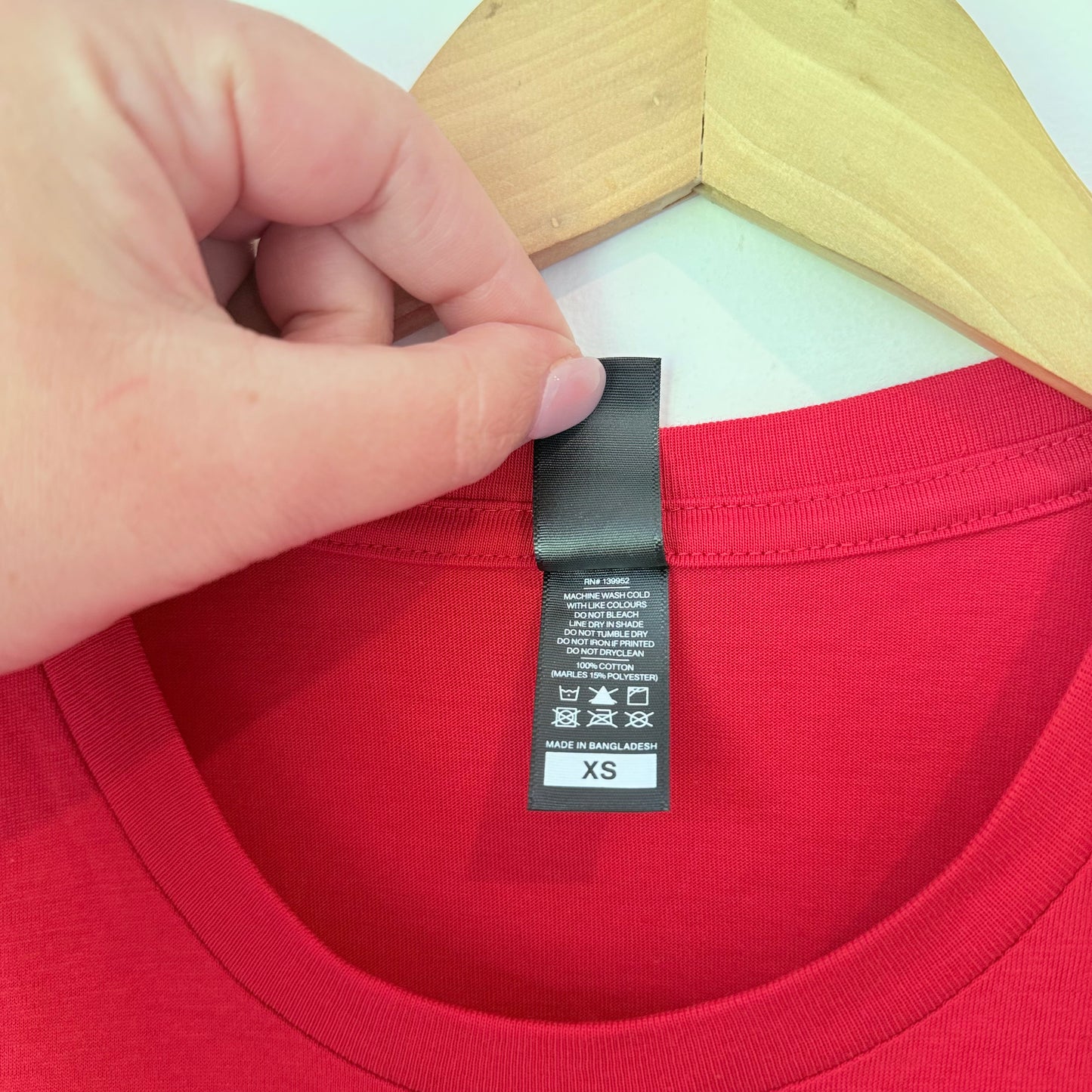 AS Colour Wafer Cotton T-Shirt - Red - Size XS