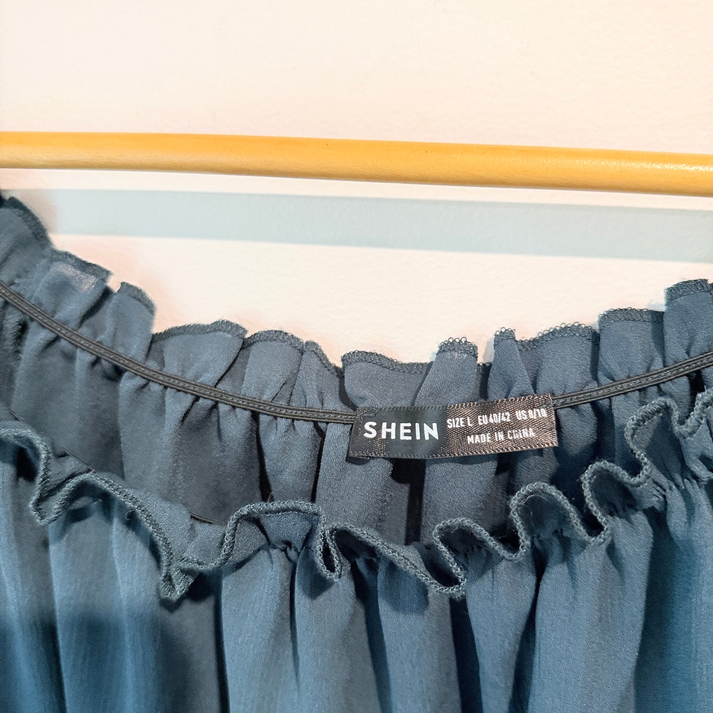 SHEIN Off Shoulder Blouse Teal - L