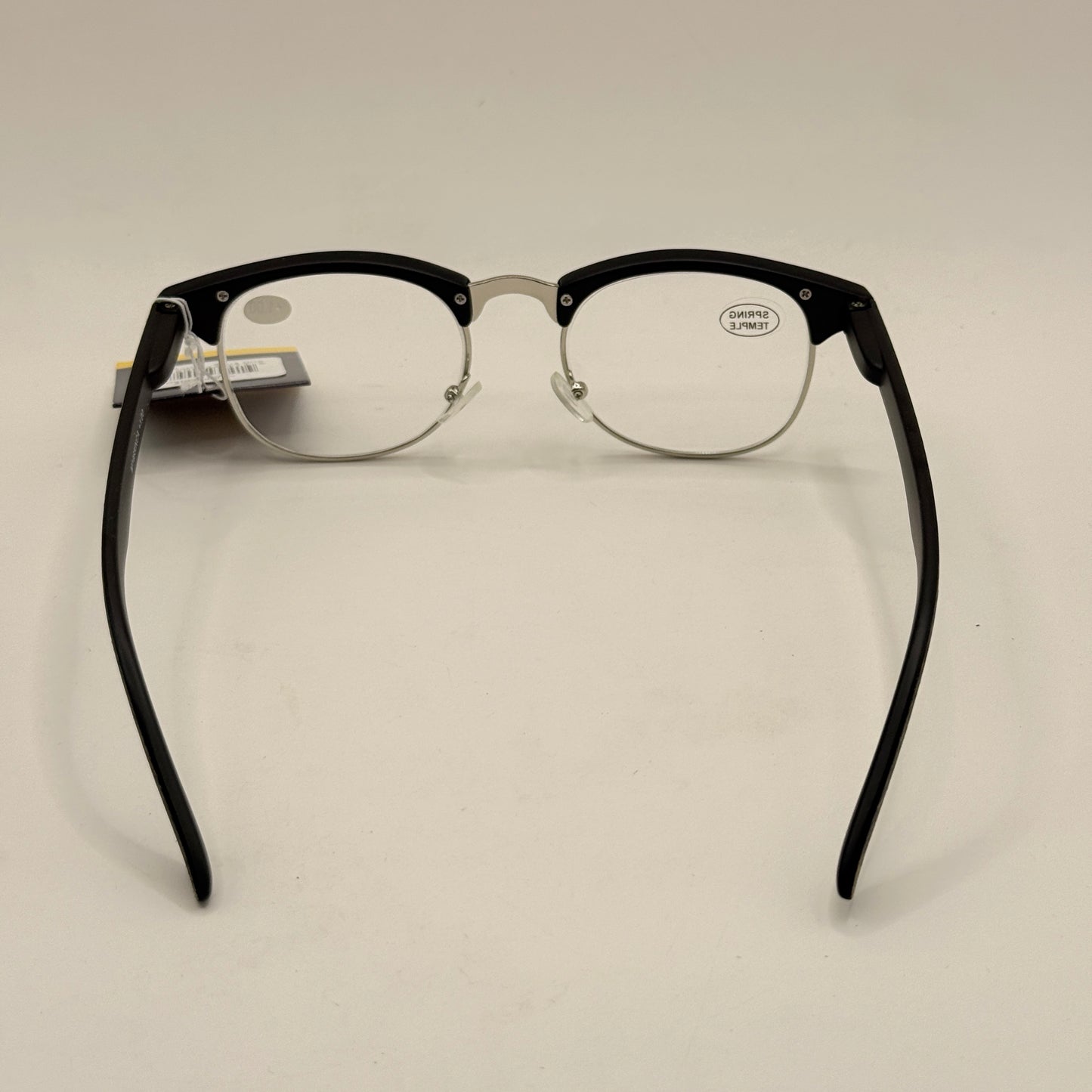 Insight Optics Reading Glasses +1.00 with Wood-Look Browline Frame