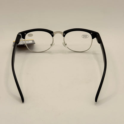 Insight Optics Reading Glasses +1.00 with Wood-Look Browline Frame