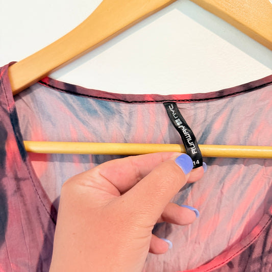 Runway NYC Sleeveless Tunic Top Pink Abstract - 14