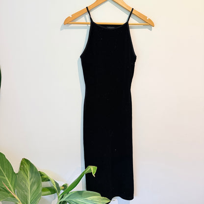 Topshop Glitter Dress Black - 8