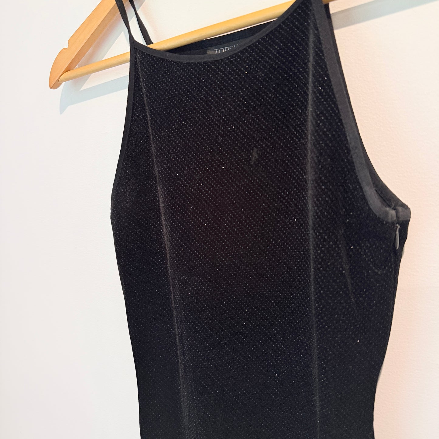 Topshop Glitter Dress Black - 8
