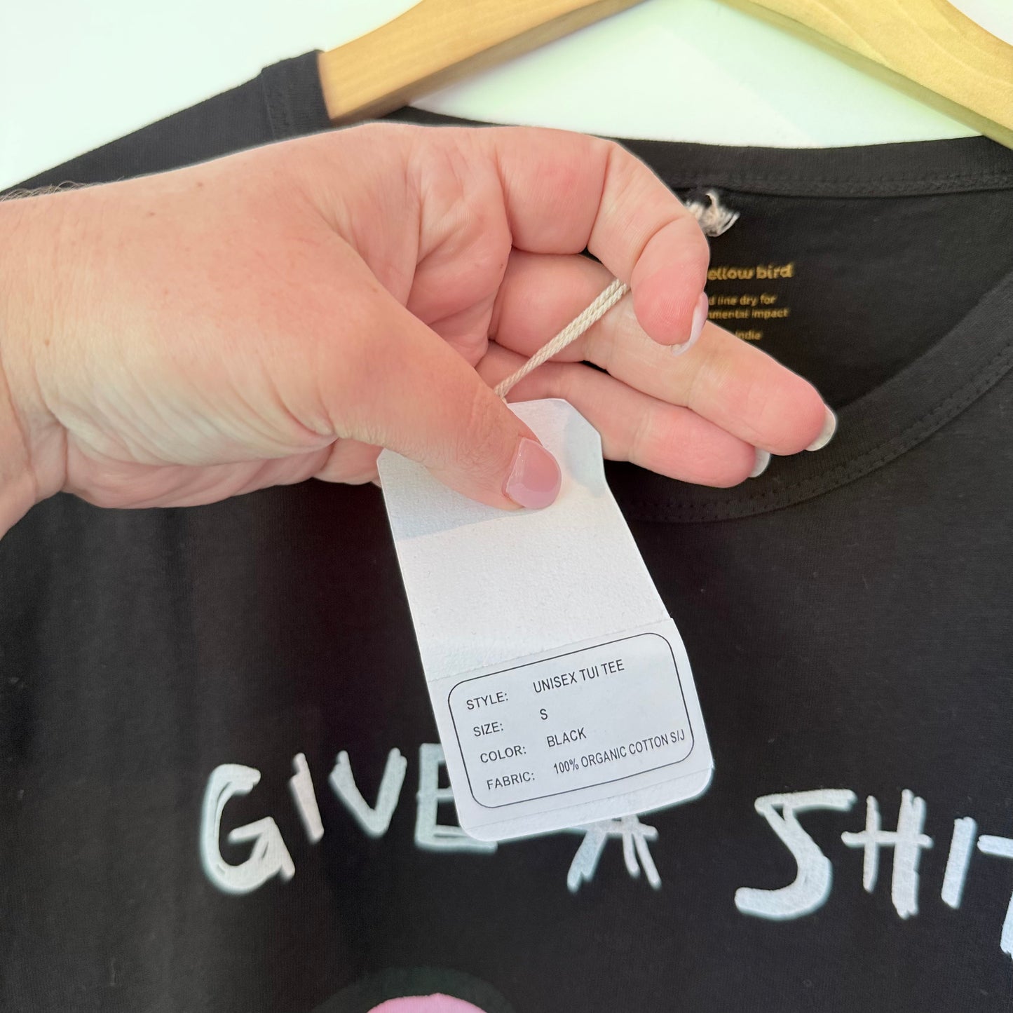 Little Yellow Bird Give A Sh-t Graphic T-Shirt