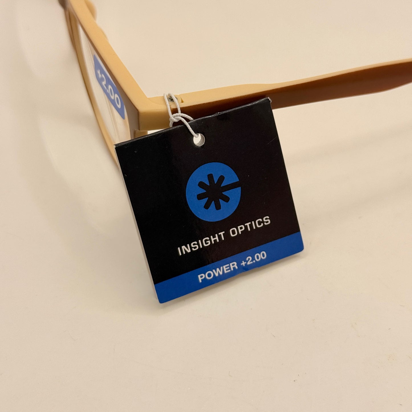 Insight Optics Reading Glasses +2.00 in Two-Tone Brown & Beige Frame