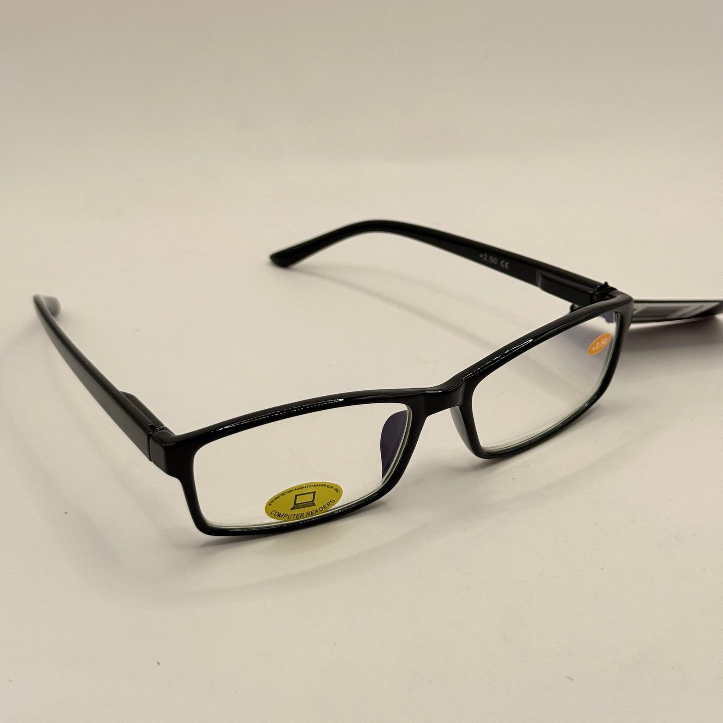 Tech Protect +2.50 Computer Reading Glasses in Classic Black