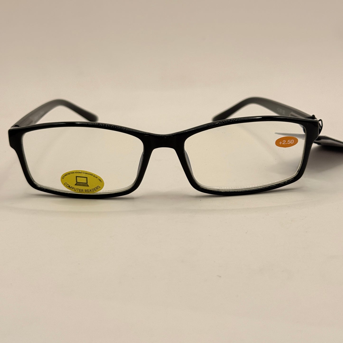 Tech Protect +2.50 Computer Reading Glasses in Classic Black