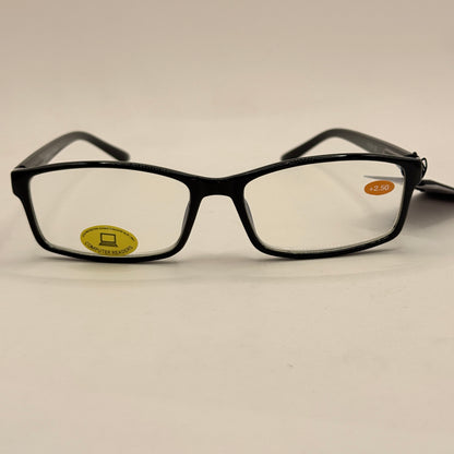 Tech Protect +2.50 Computer Reading Glasses in Classic Black