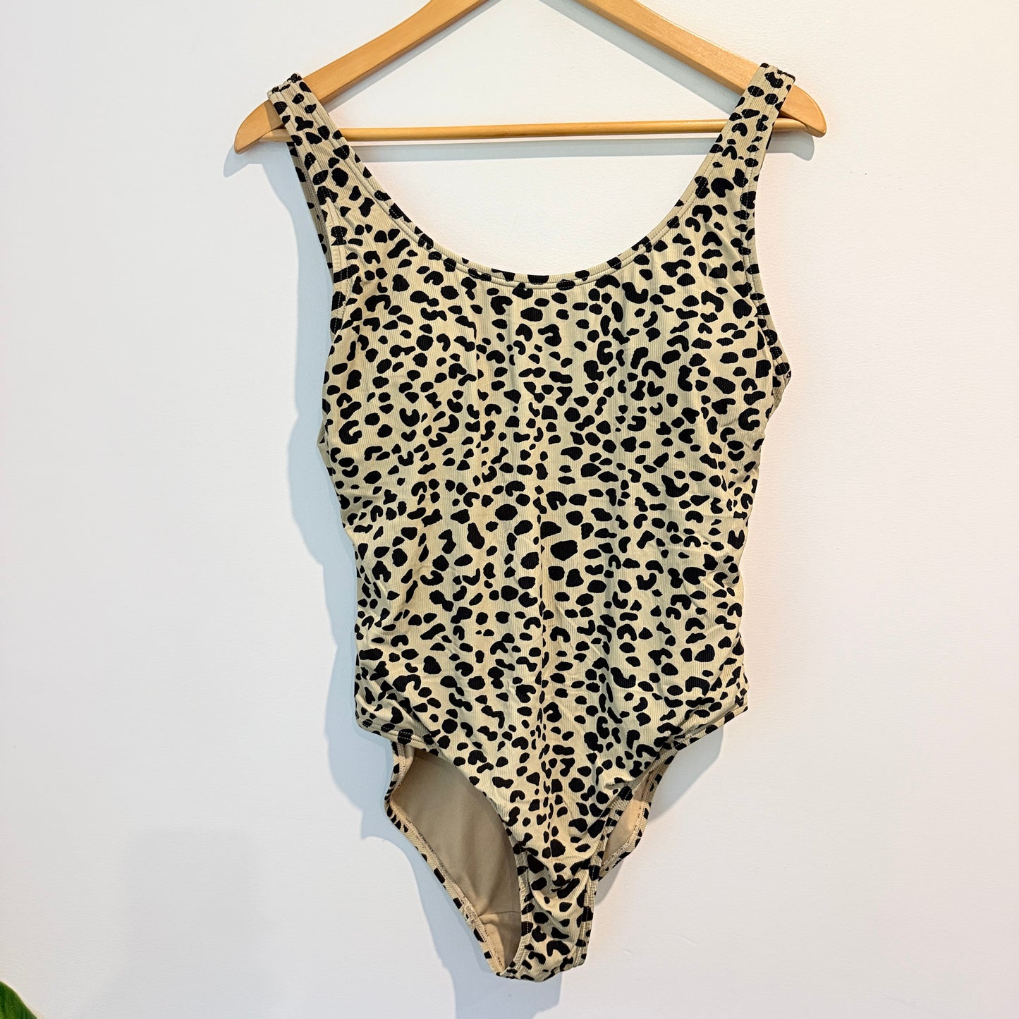 Leopard Print Bodysuit Beige/Black - 43cm U/arm to U/arm