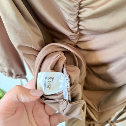 Mirrou Size XL Rouched Off Shoulder Top