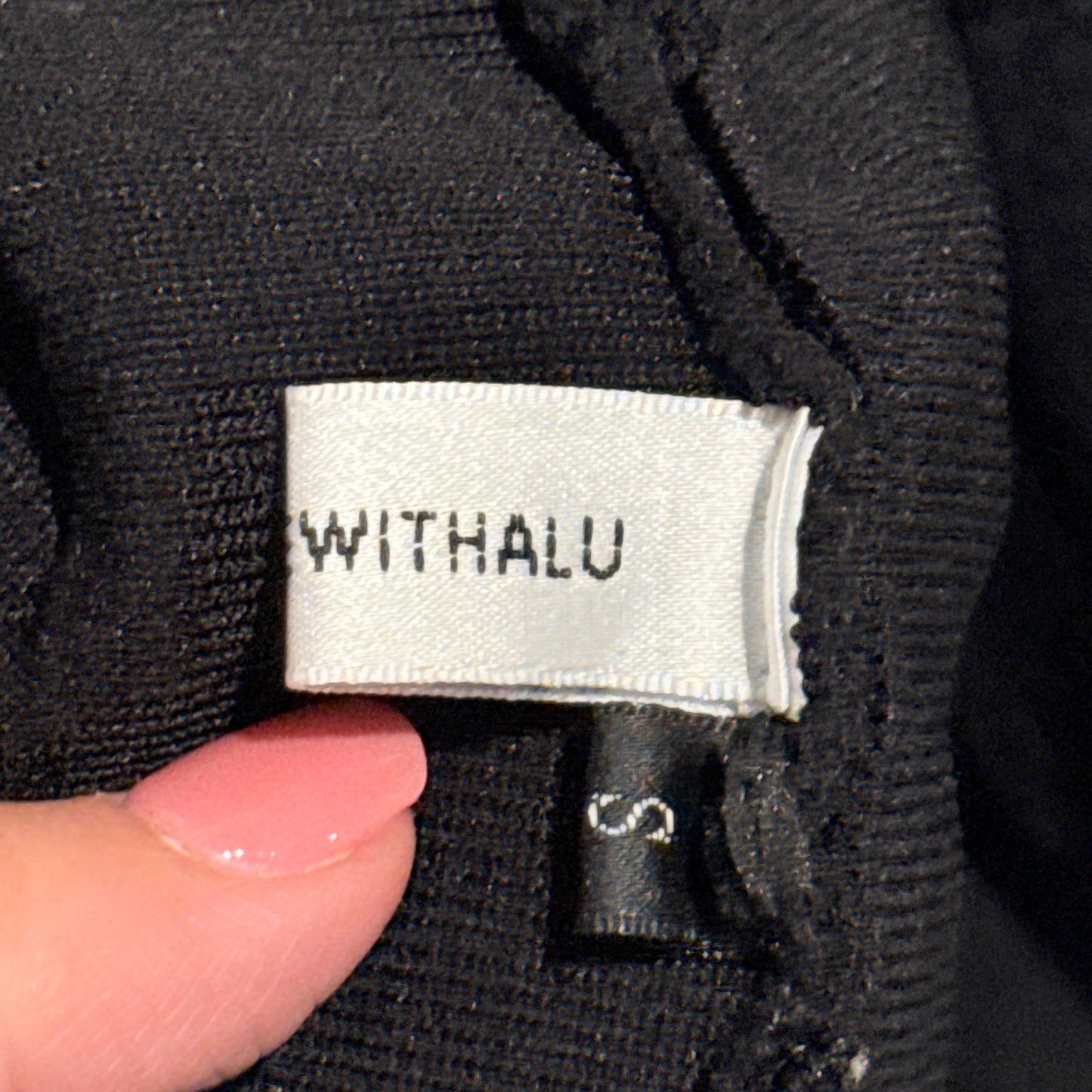 Go Alone With Alu Size S Black Sleeveless Fit & Flare Dress