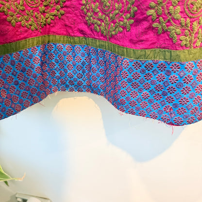 Span Patterned Sleeveless Dress Pink/Multi - M