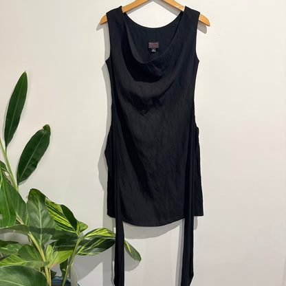Robyn Mathieson (NZ Made) Size 8 Black Cowl Neck Shift Dress