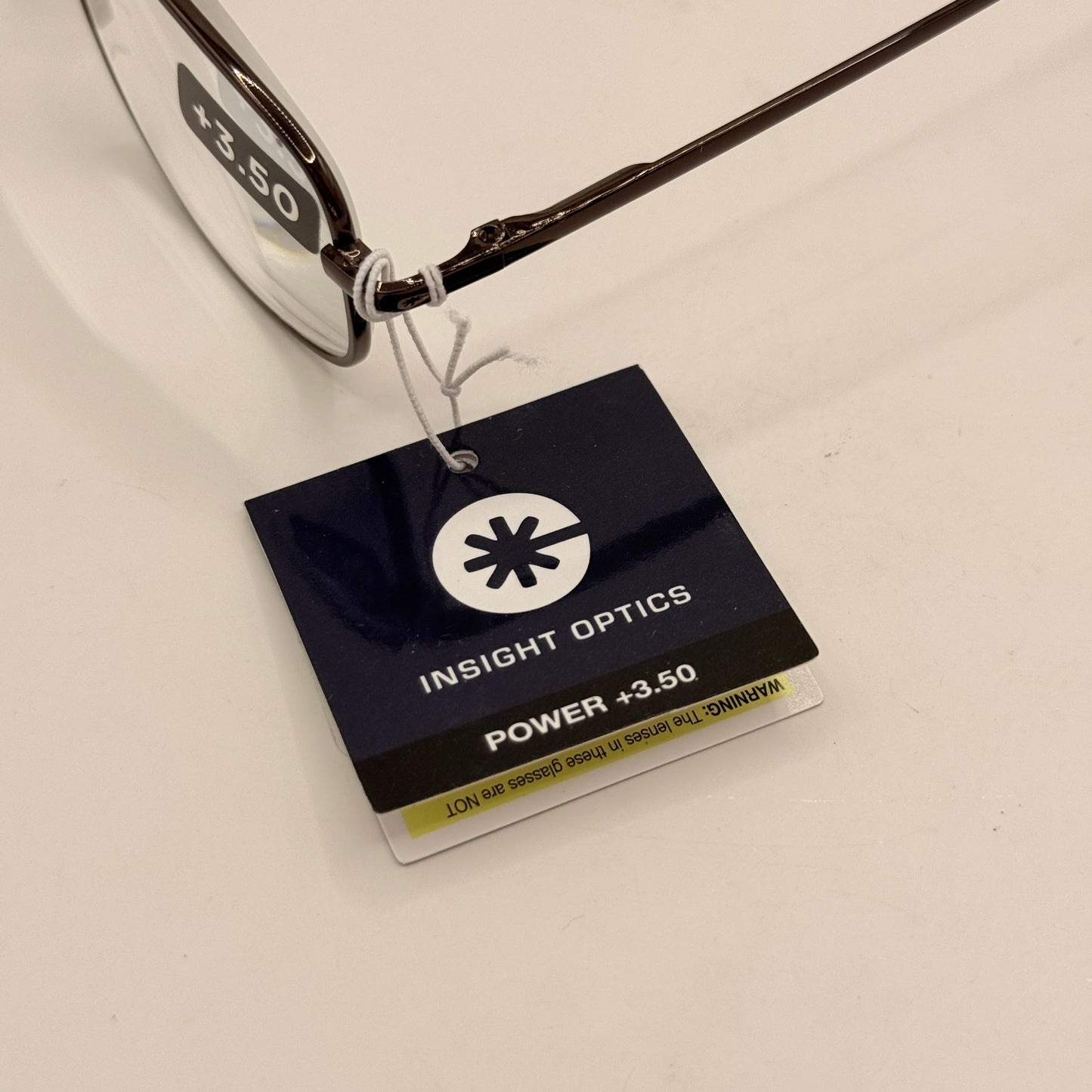 Insight Optics +3.50 Reading Glasses – Slim Metal