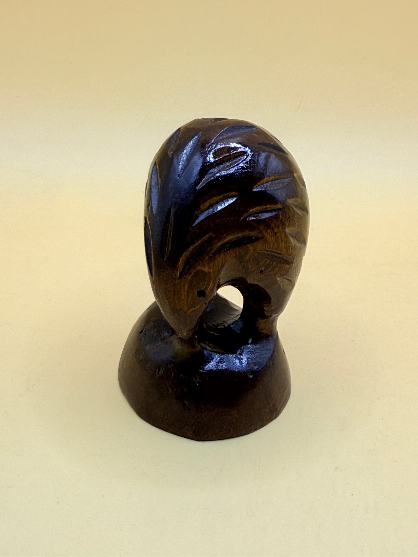 Hand Carved Wooden Kiwi Ornament Sculpture