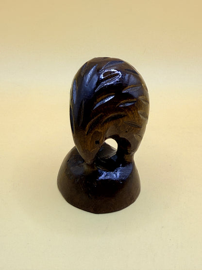 Hand Carved Wooden Kiwi Ornament Sculpture