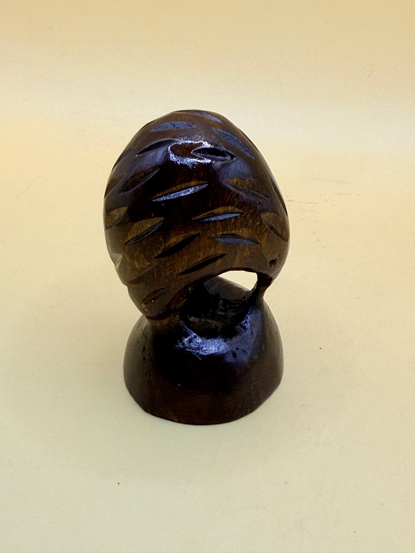 Hand Carved Wooden Kiwi Ornament Sculpture