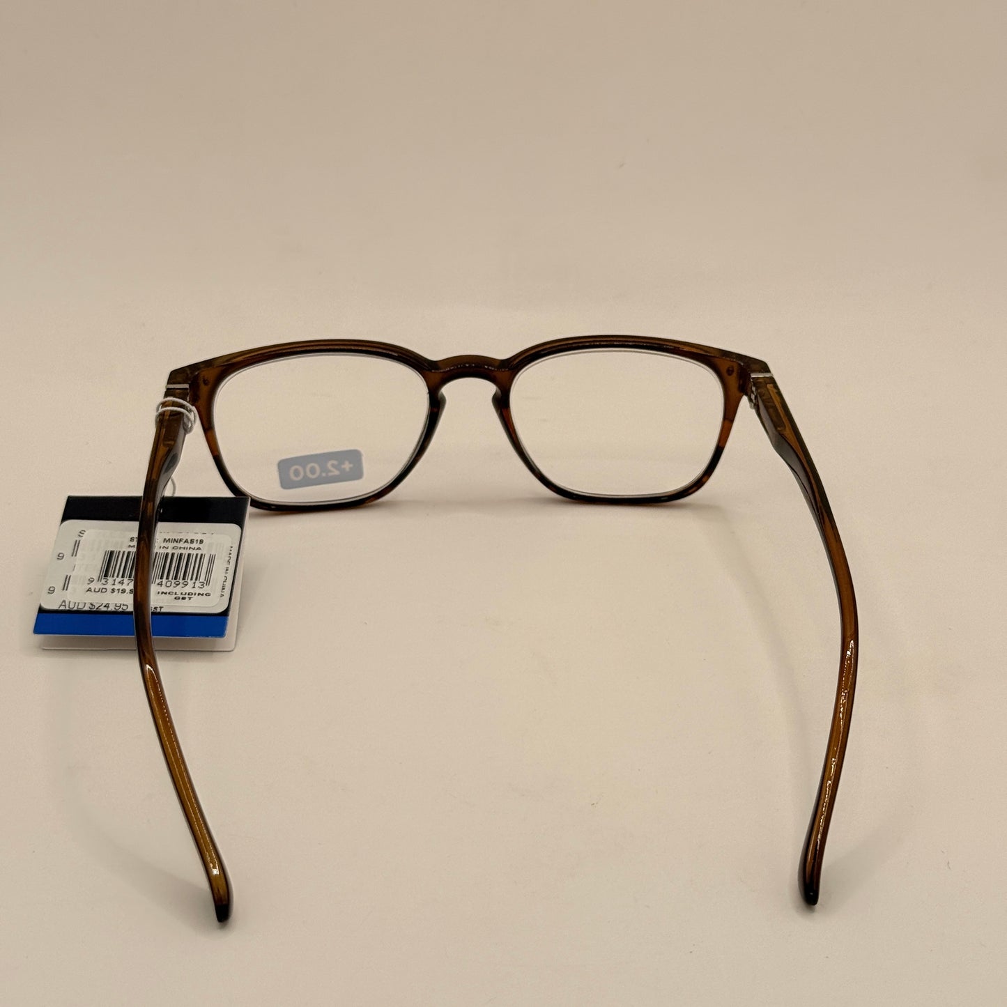 Insight Optics +2.00 Reading Glasses – Classic Tortoiseshell Style