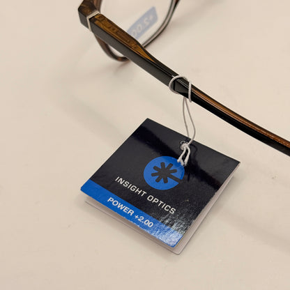 Insight Optics +2.00 Reading Glasses – Classic Tortoiseshell Style