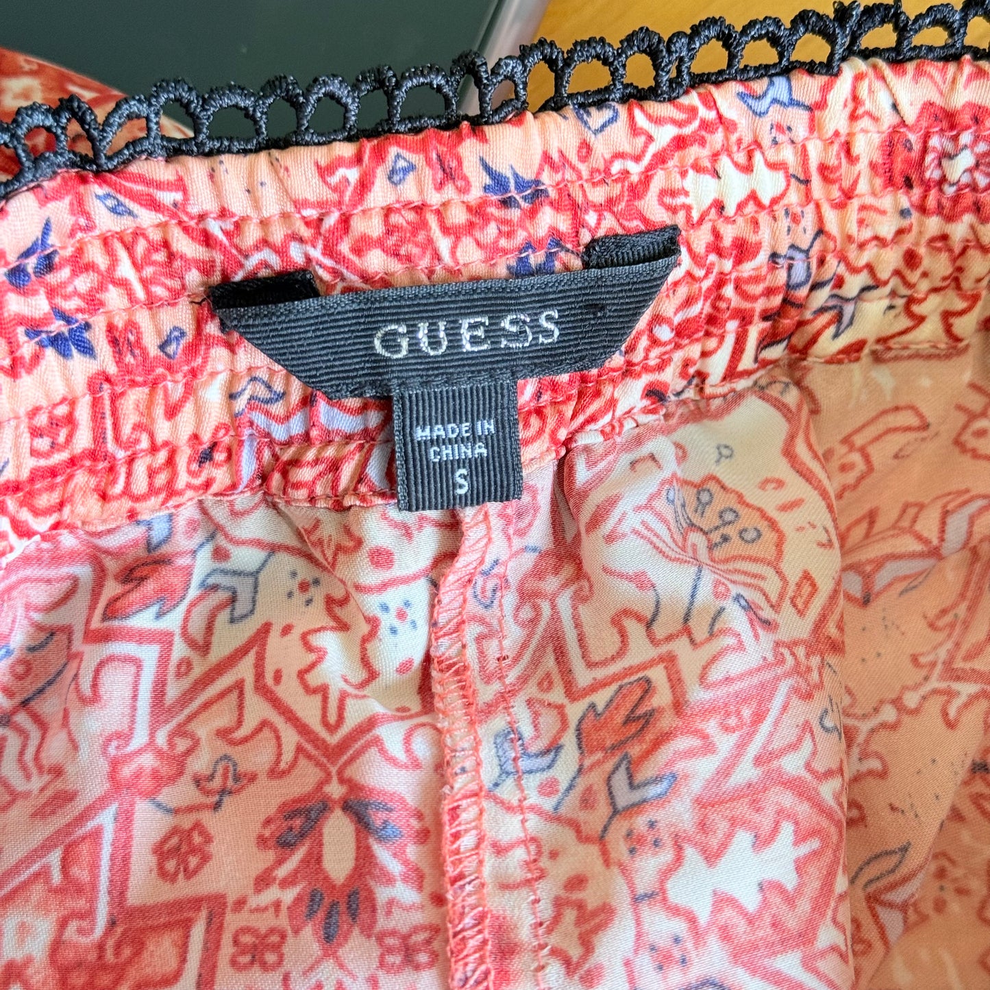 Guess Size S Lace Hemmed Lounge Shorts