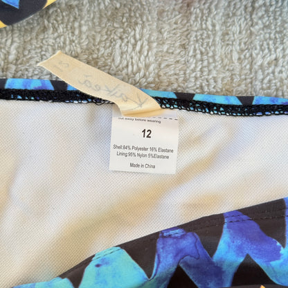 Kaikea Vibrant Chevron Print Bikini Set