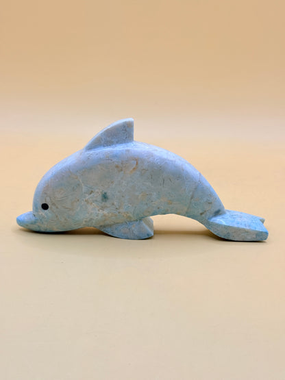Assorted stone-look dolphin ornament - one random colour