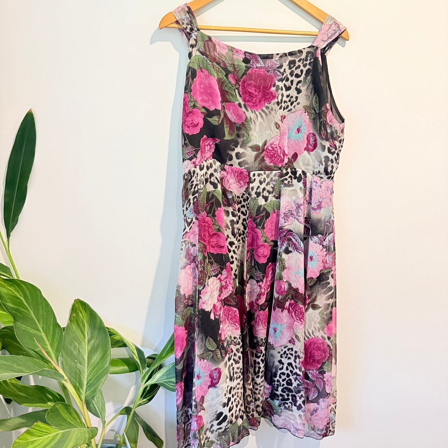 Front Page Australia Floral Leopard Print Sleeveless Dress - 12