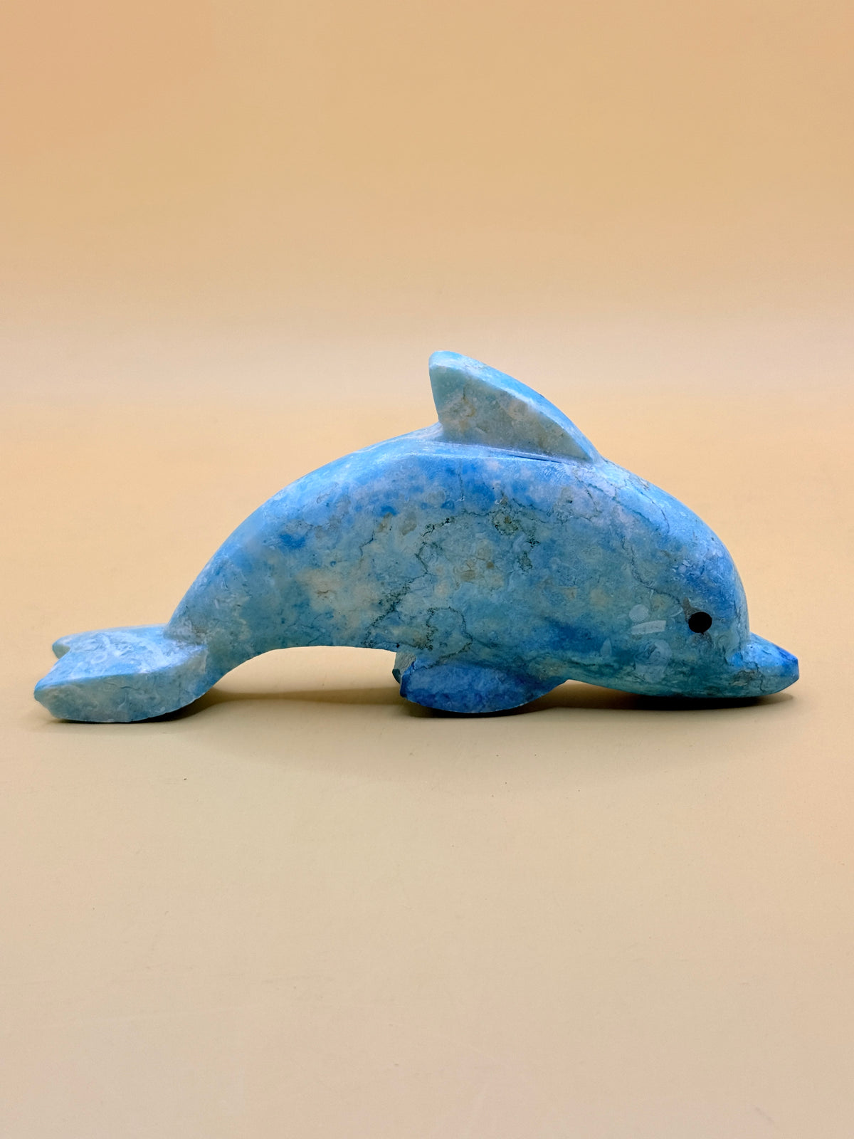 Assorted stone-look dolphin ornament - one random colour