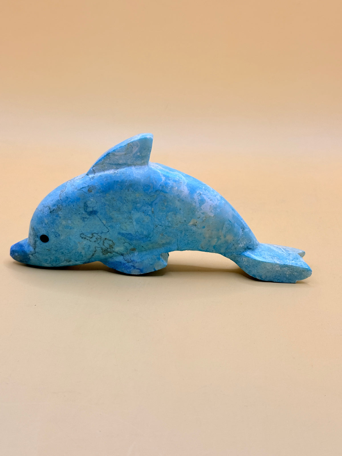 Assorted stone-look dolphin ornament - one random colour