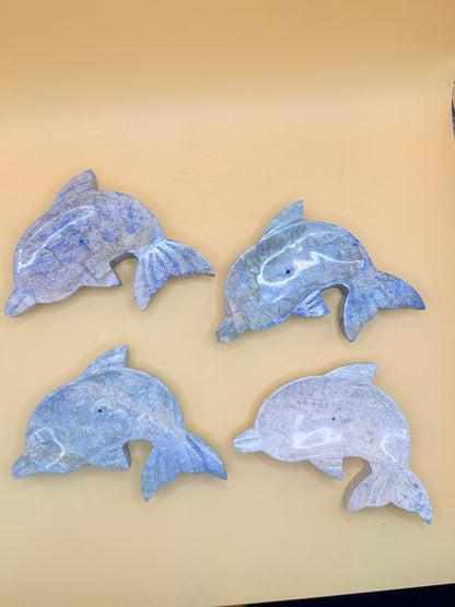 Stone Dolphin Trinket Soap Dish