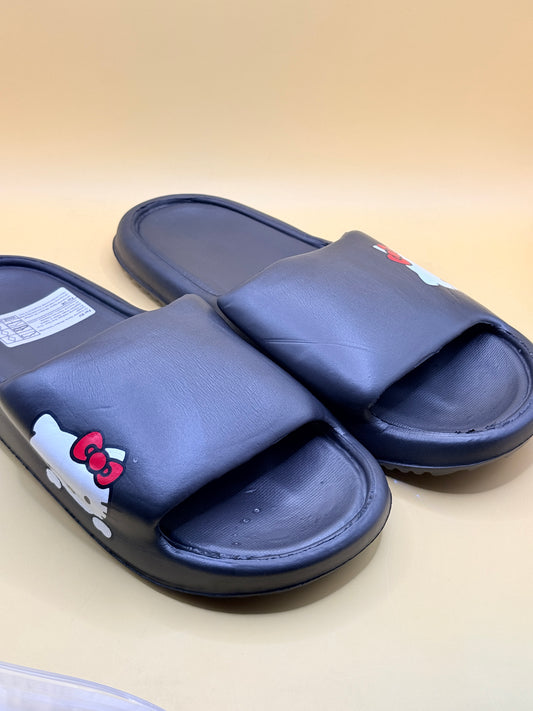 Hello Kitty Black Slide Sandals Size 40-41