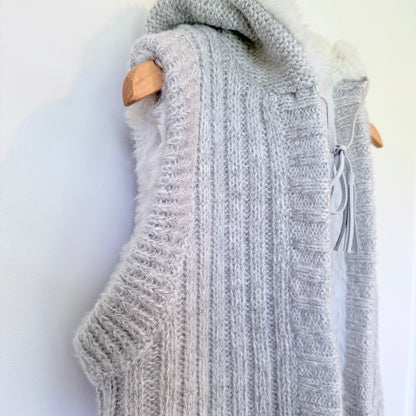 Witchery Girl Size 12 Faux Fur Knit Jacket