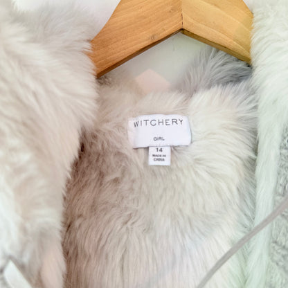 Witchery Girl Size 12 Faux Fur Knit Jacket