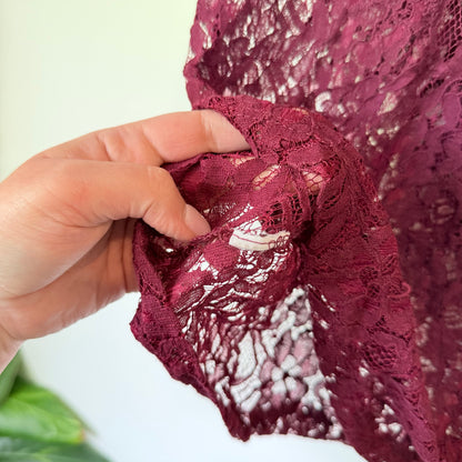 Whistle Maroon Lace Top (44cm Underarm)